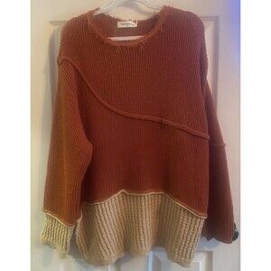 Impressions Colorblock Crewneck Sweater Women’s Plus Size XXXL New With Tags